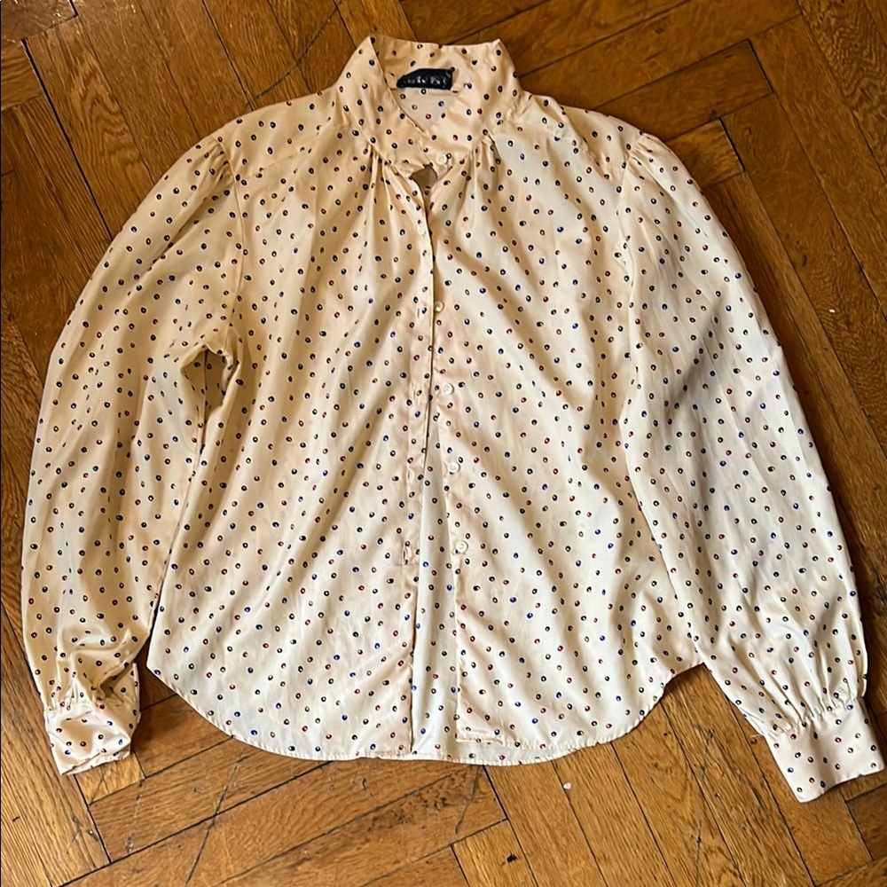 Polka Dot Cream Shirt